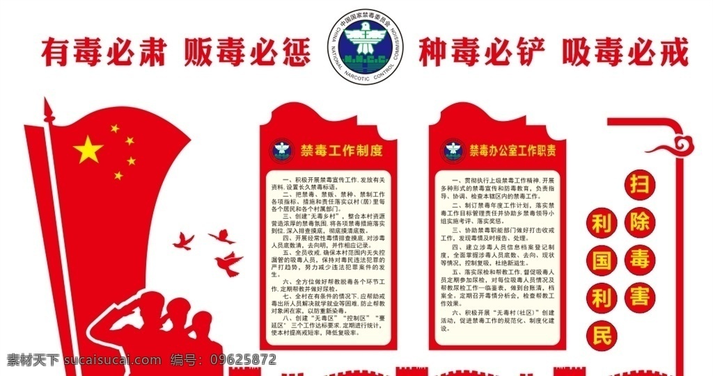 禁毒文化墙 禁毒 文化墙 pvc展板 制度牌 形象墙