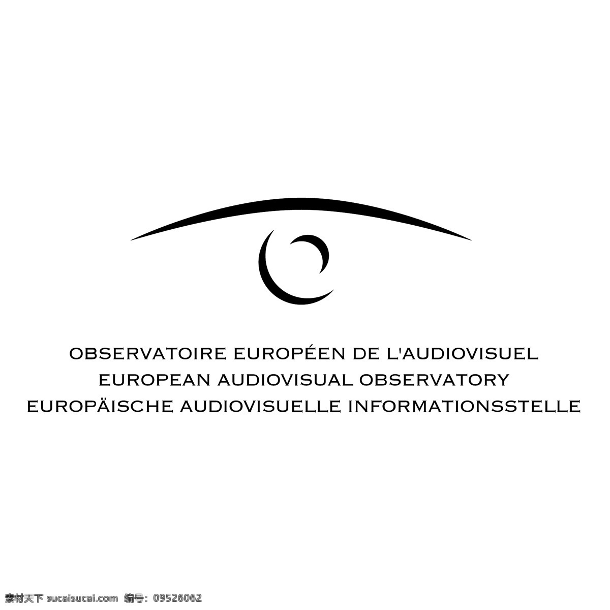 欧洲视听观察 自由 欧洲 视听 天文台 标志 标识 白色