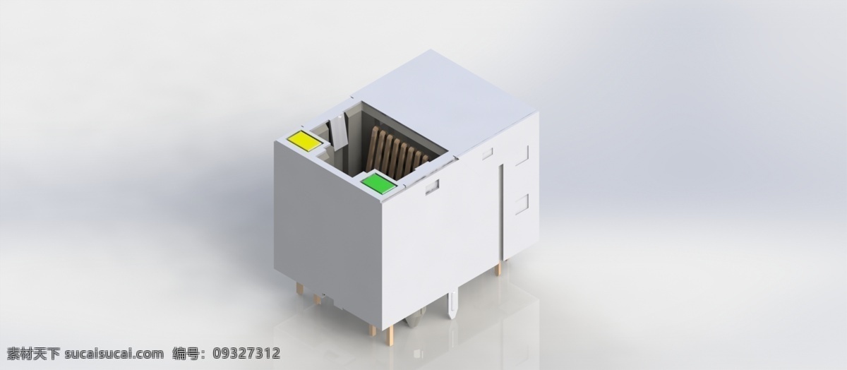 rj45 sldprt 白色