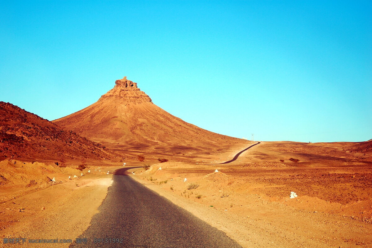 戈壁 沙漠 风景图片 戈壁沙漠 沙漠公路 荒漠