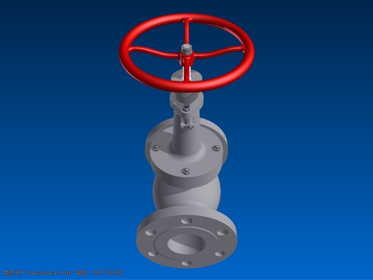 截止阀 阀门 截止 3d模型素材 建筑模型