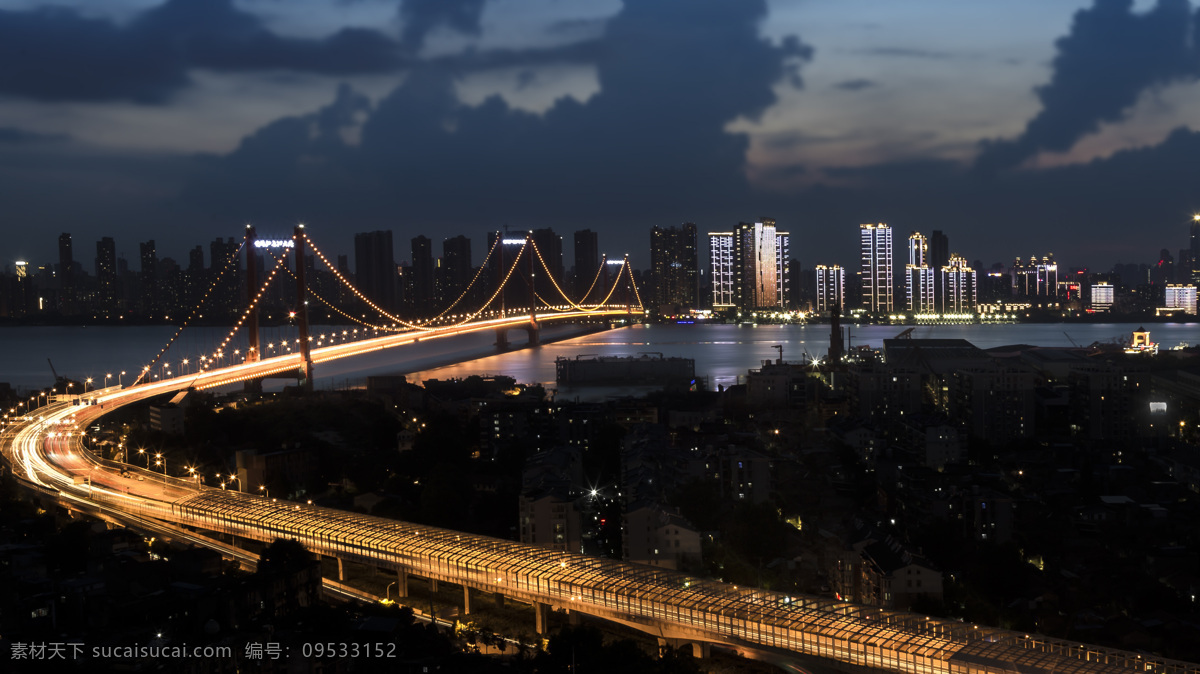 武汉 鹦鹉 洲 长江大桥 鹦鹉洲大桥 长江 桥 武汉大桥 风光 自然景观 建筑景观