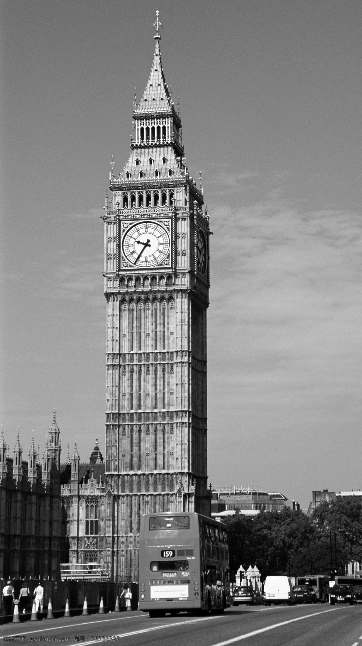 欧洲 建筑 黑白 风景 古典 英国 大本钟 建筑园林 建筑摄影