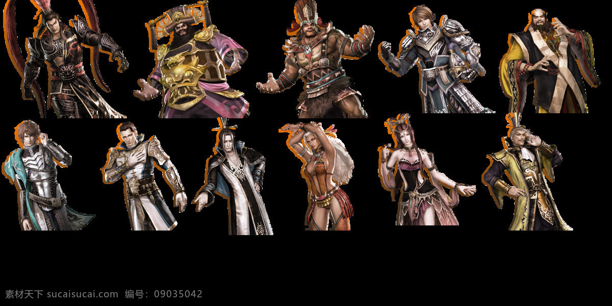 真 三国无双 合集 动漫动画 动漫人物 合影 人物 游戏 真三国无双 koei psd源文件