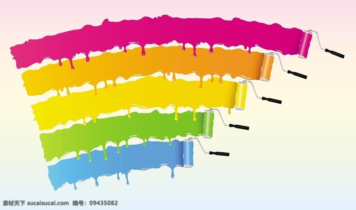 七彩 油漆 刷子 矢量 标识cdr 环保cdr 卡通环保 矢量素材 标签标识 矢量图 其他矢量图