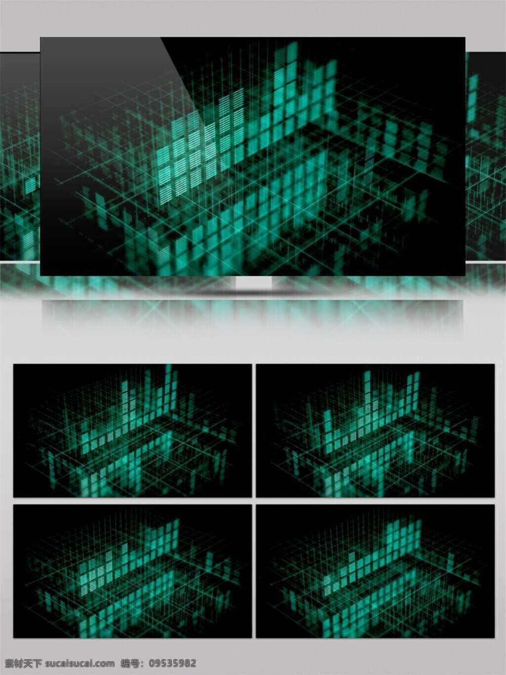 绿色 方块 科技 视频 3d视频素材 特效视频素材 背景视频素材 科技感