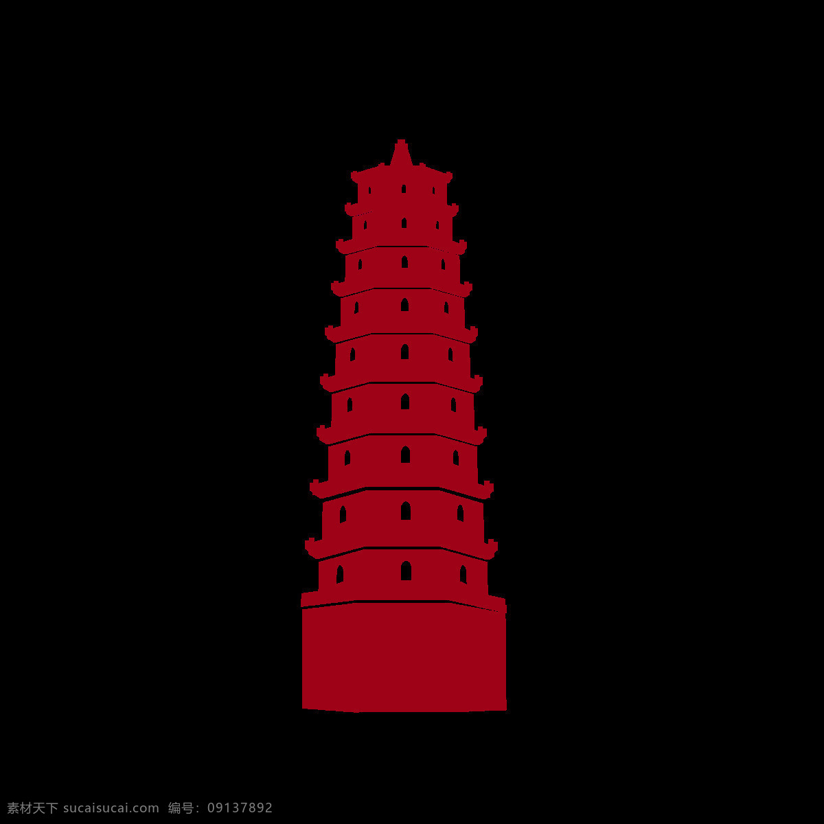 塔中 国风 元素 塔 中国风 楼阁 室外广告设计