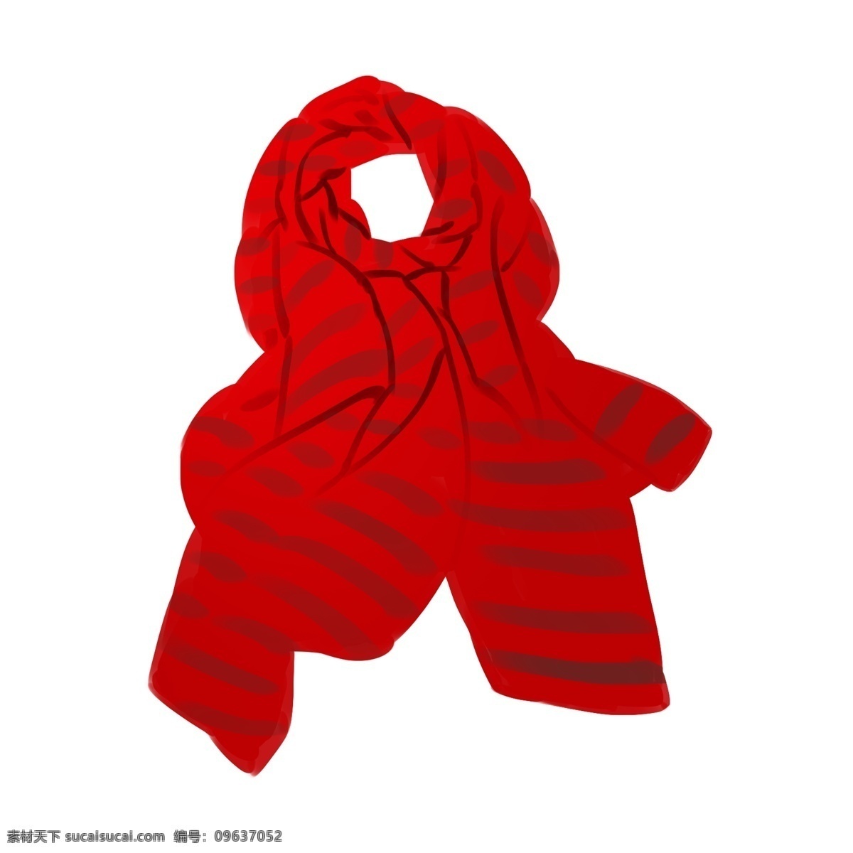 红色 女士 围巾 插画 红围巾 漂亮的围巾 红色围巾 女士围巾 红色女士围巾 红色围巾插画 丝巾
