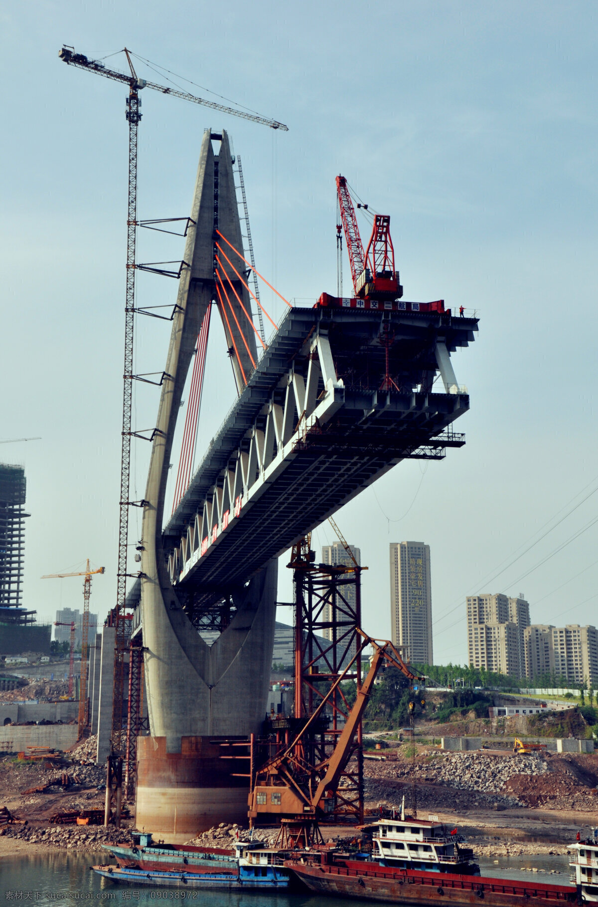 建造中的大桥 重庆 建筑摄影 桥 建筑 重庆印象 建筑园林