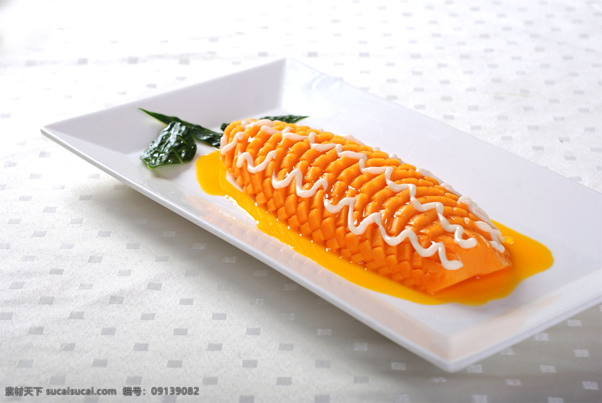 橙香木瓜 美食 传统美食 餐饮美食 高清菜谱用图