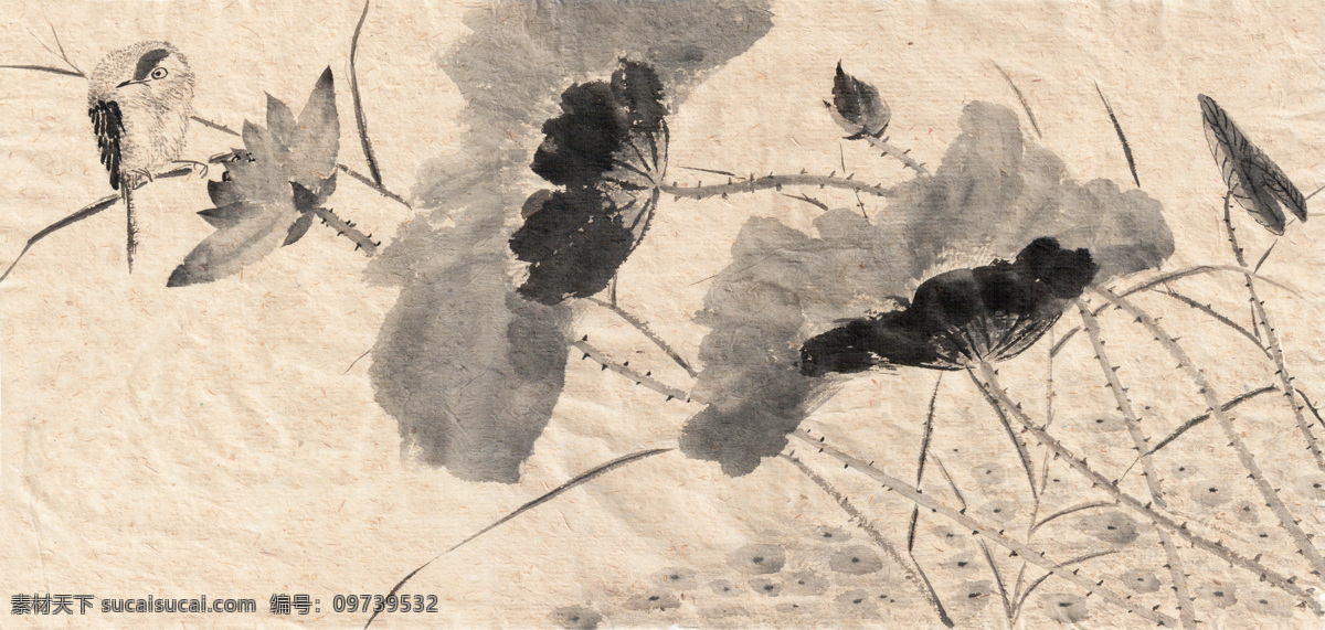 水墨 荷花 水墨画 水墨荷花 名画 国画 中国画 绘画艺术 装饰画 挂画 书画文字 文化艺术