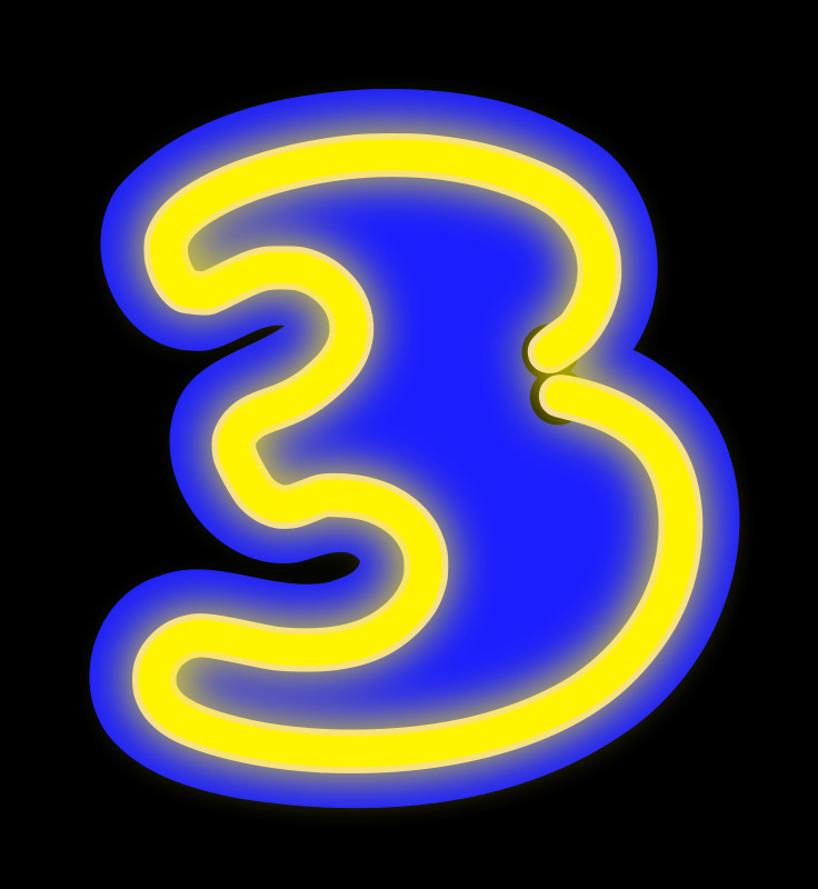 三号 数字的 三 svg 黑色