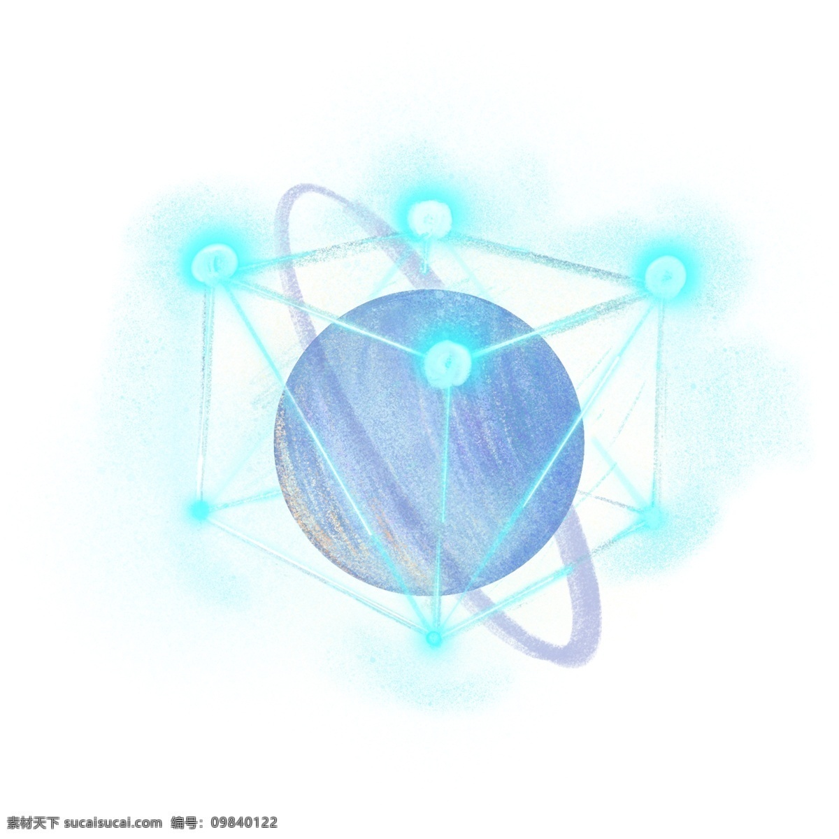 手绘 星空 星球 元素 png元素 免抠元素 装饰素材 透明素材