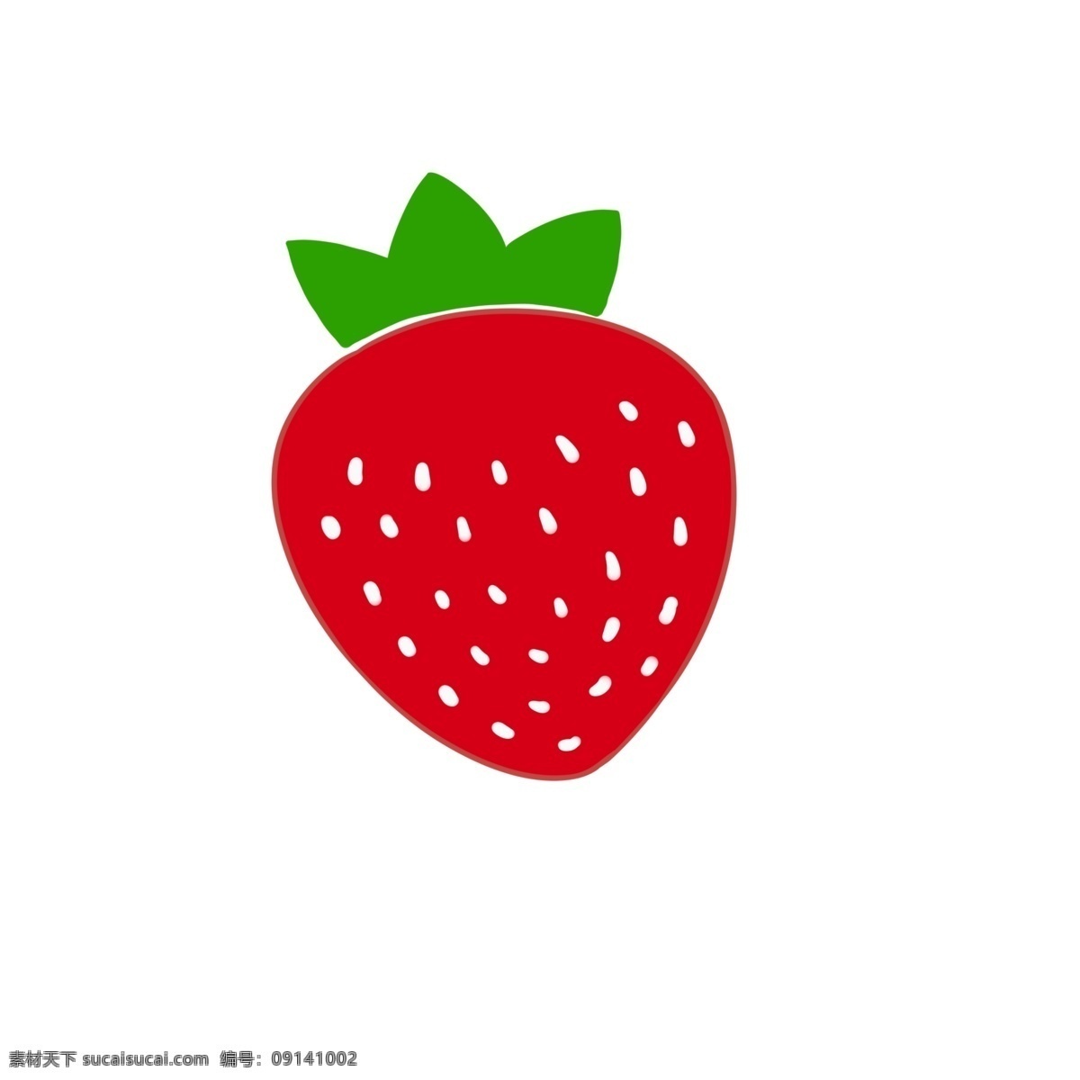 手绘 水果 草莓 系列 绿色 白色 线条 大个的 口干 杨贵妃 品种 咖啡色 天然 红色