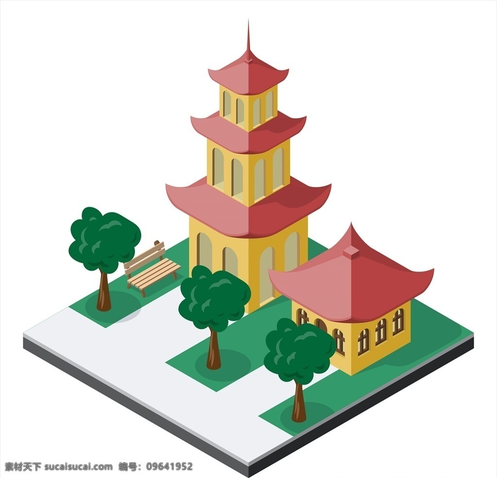 3d建筑模型 3d 建筑 模型 立体 效果图 三维 矢量 城市生活 节能环保 3d设计