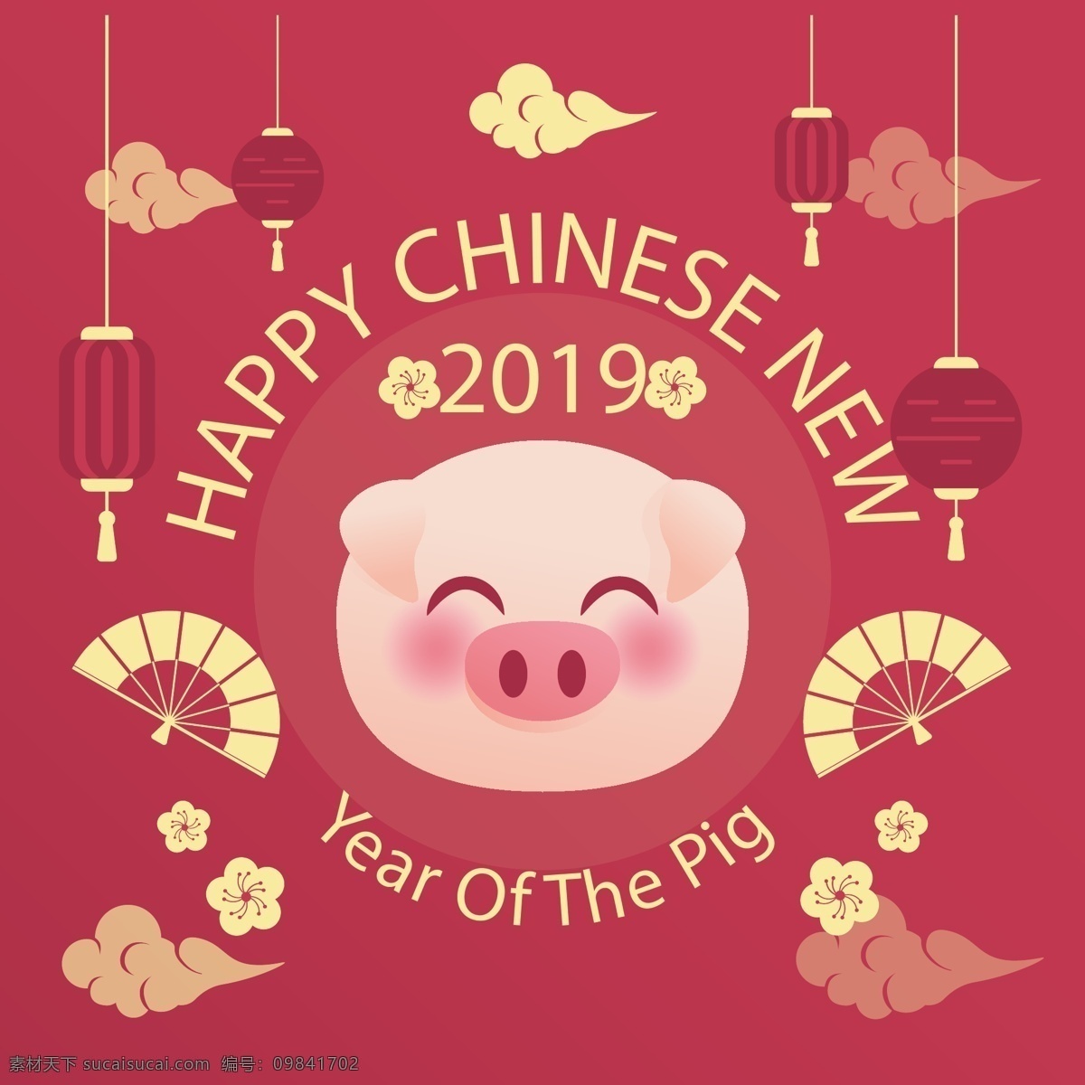 2019 新年 2019年 猪年大吉 新年快乐 过年素材 跨年海报 2019年会 2019背景 2019新年 2019春节 2019封面 2019贺卡 2019挂历 2019猪 2019台历 新年矢量素材 新年ai素材 猪年ai素材
