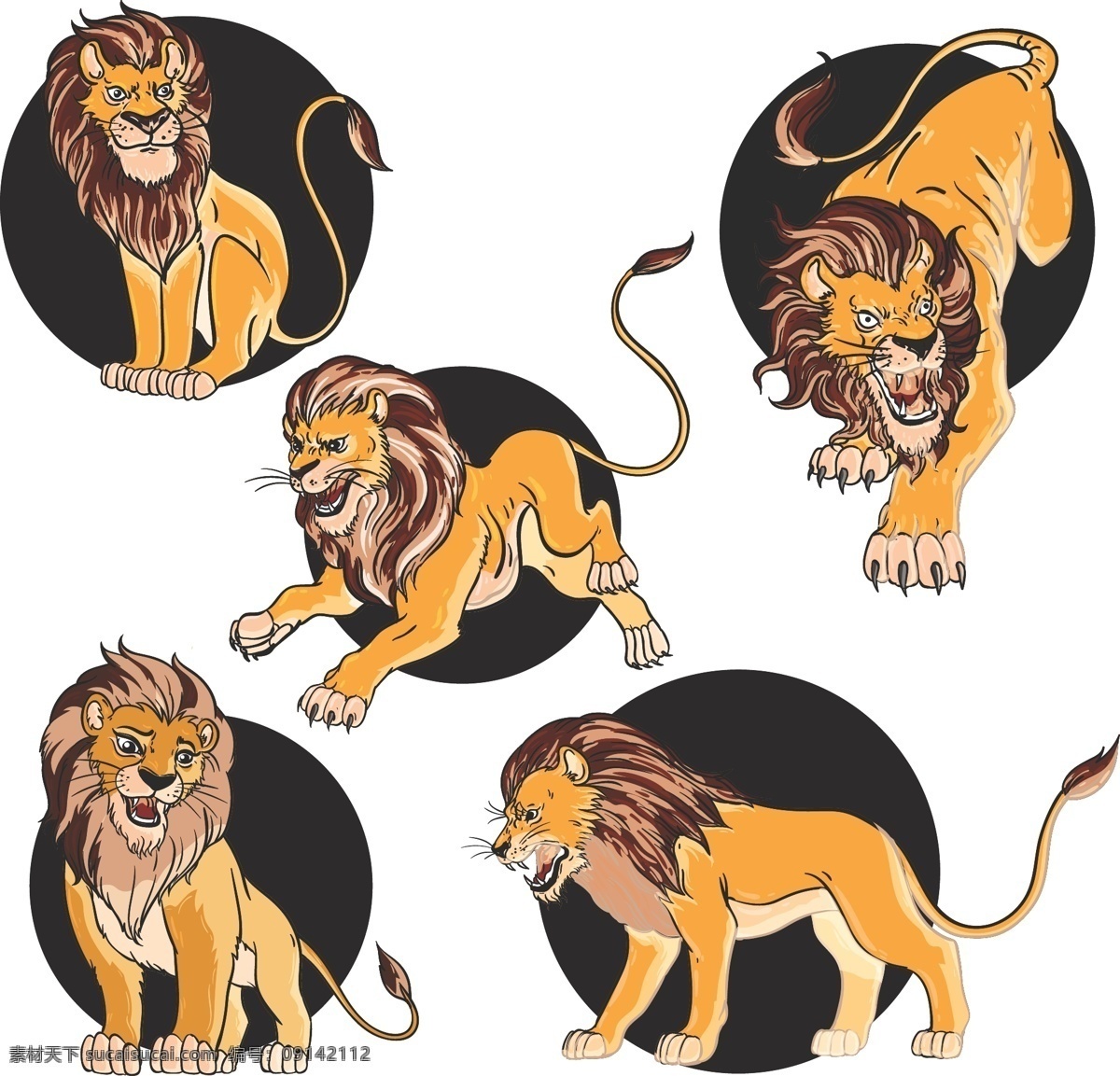 狮子标志 狮子矢量 狮子素材 狮子头 狮子头标志 共享设计矢量 生物世界 野生动物