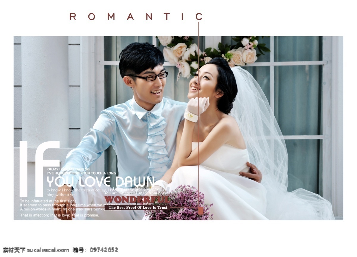 低 饱和度 婚纱 模板 花束 情侣 psd源文件 儿童 写真 相册