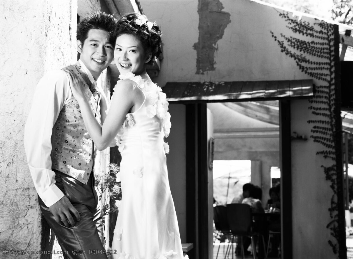 黑白婚纱照 黑白 婚纱照 婚纱 幸福 甜蜜 爱情 新婚 夫妇 情侣 艺术 女人 男人 亲密 浪漫 温馨 恋人 其他人物 人物图库