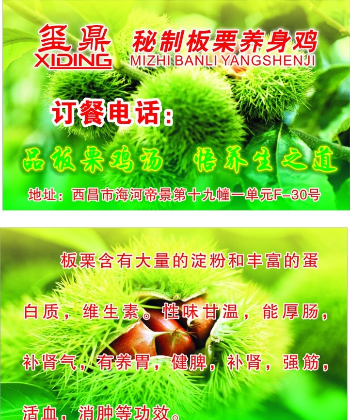 板栗 名片 绿色 精美名片设计 名片卡片 矢量