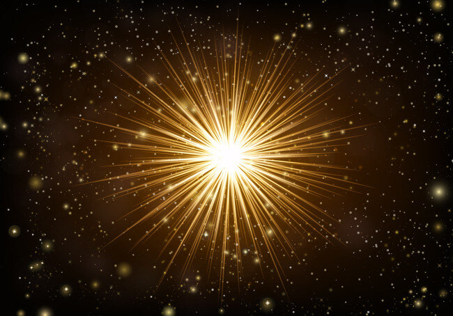 唯美 金色 星星 光效 背景素材 背景 矢量素材 星空 星云 星空背景 金色星星 金色光效