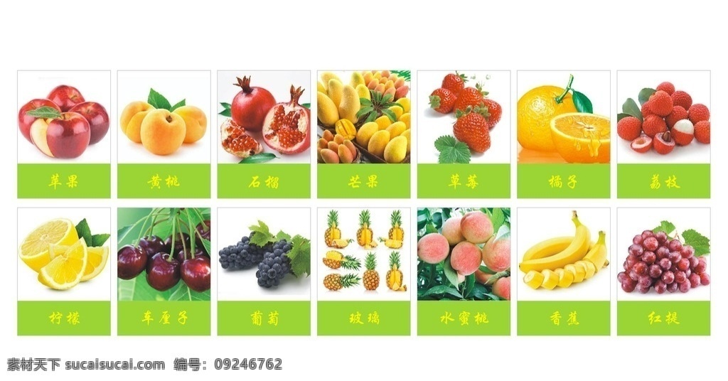 水果 灯片 x4 广告 矢量图 源文件