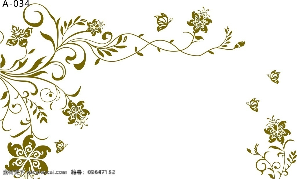 对角花矢量 对角花 矢量图片 装修 卧室 广告 花纹 单花 雕刻花 蝴蝶