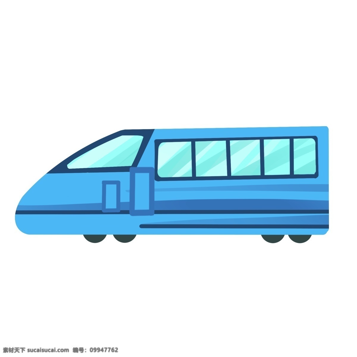 交通工具 汽车 插画 蓝色的汽车 卡通插画 运输工具 交通插画 运输器具 蓝色的房车