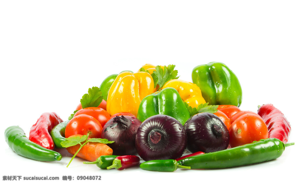 堆 新鲜 蔬菜 一堆 辣椒 西红柿 蔬菜图片 餐饮美食