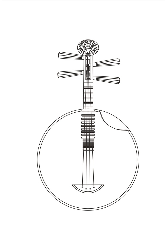 月琴图片 乐器 月琴 民乐 音乐 传统 文化 艺术 矢量图 文化艺术 舞蹈音乐