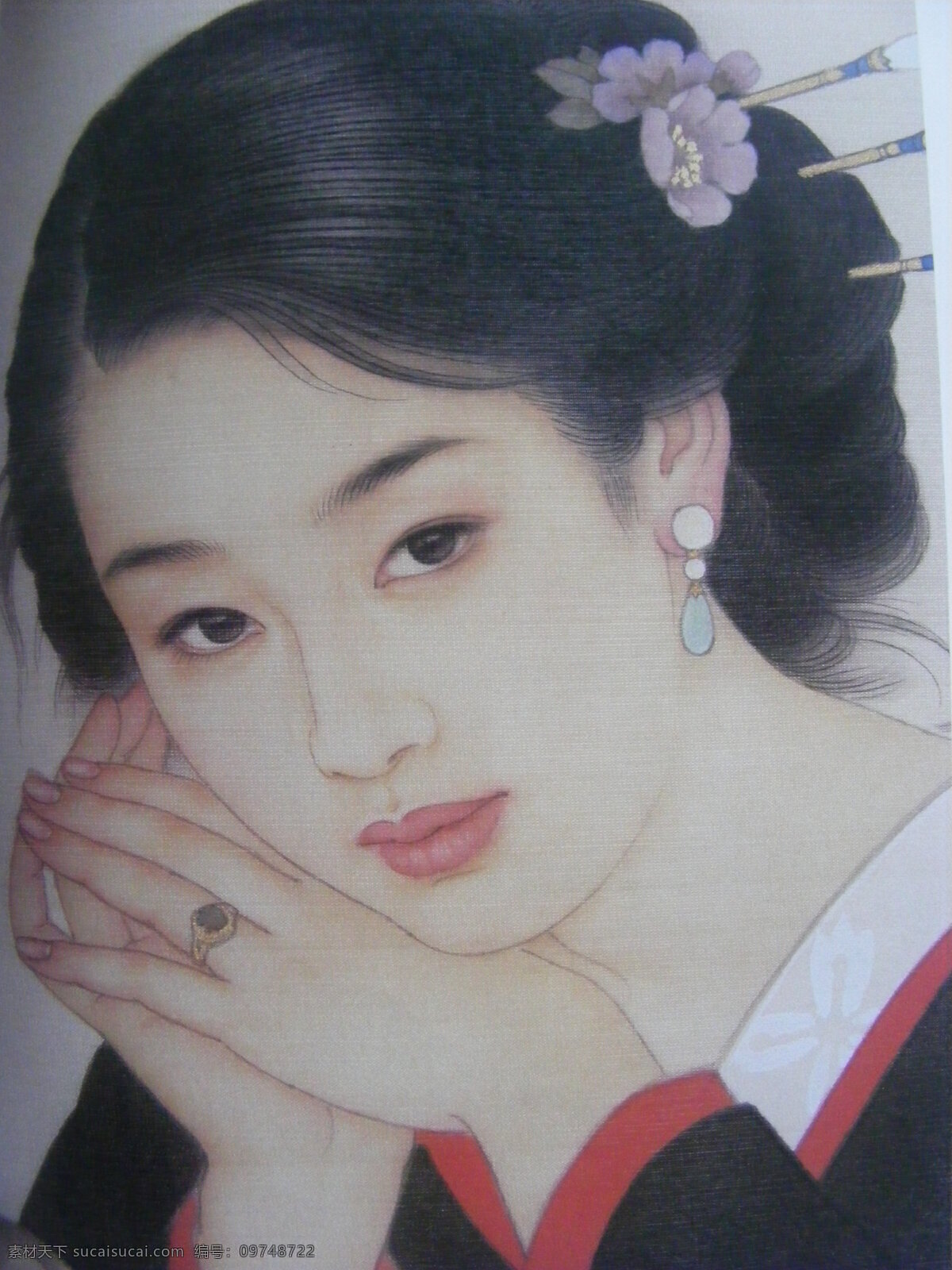 工笔 古装 美女图片 人物 素材图片 古装美女 女人 绘画 高清图片 绘画书法 文化艺术