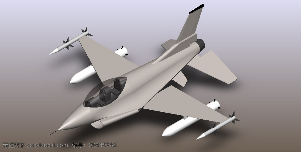 f16 战斗机 计划 solidworks 3d模型素材 建筑模型