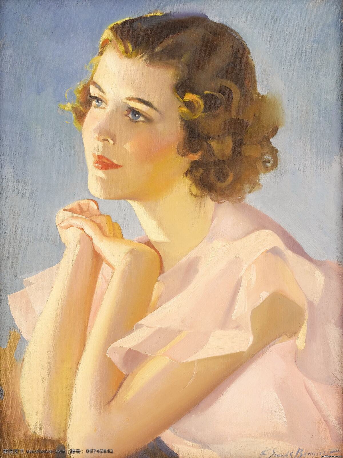 油画美女 油画 唯美 艺术 绘画 美女 当代油画 绘画书法 文化艺术