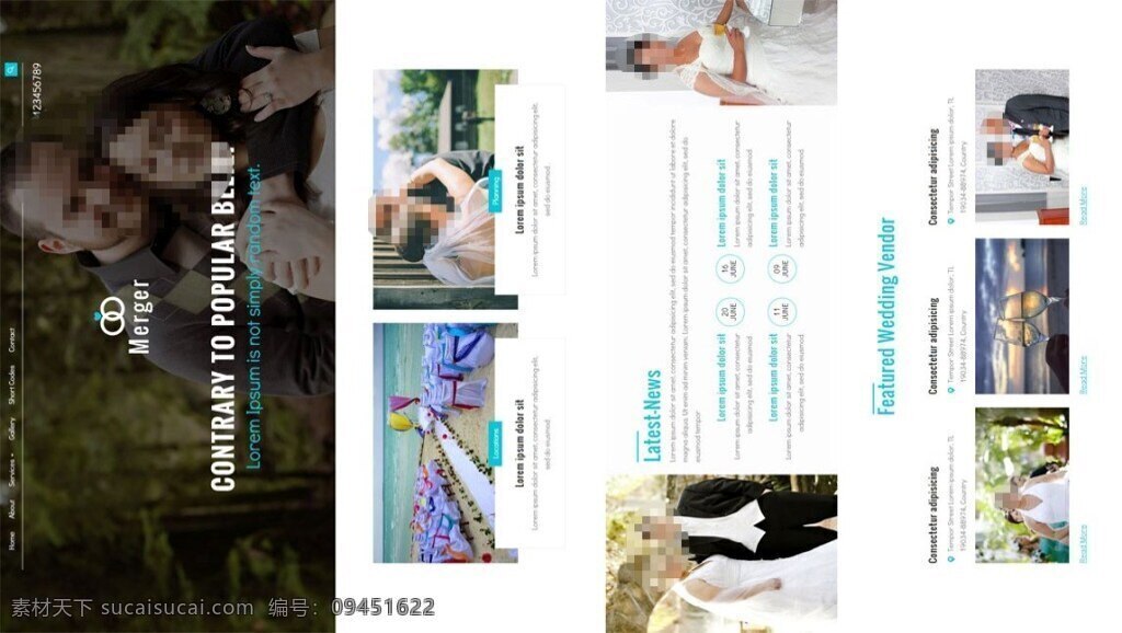 婚礼策划 网站 模板 工作室 网站模板 html5 婚庆 htmlcss 白色