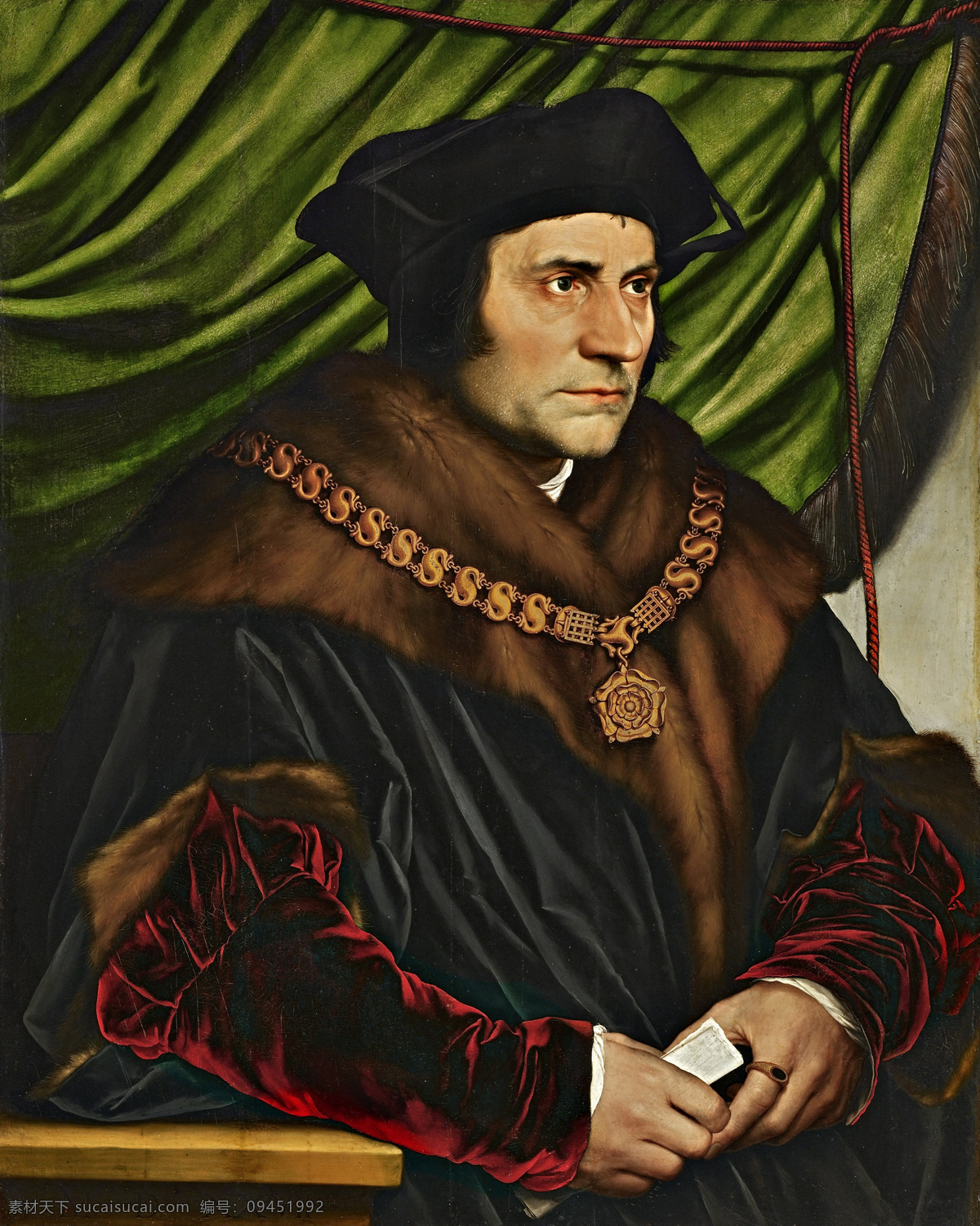 荷尔拜因 年轻 托马斯 爵士 油画 人物 肖像 色彩 高清油画 绘画书法 文化艺术