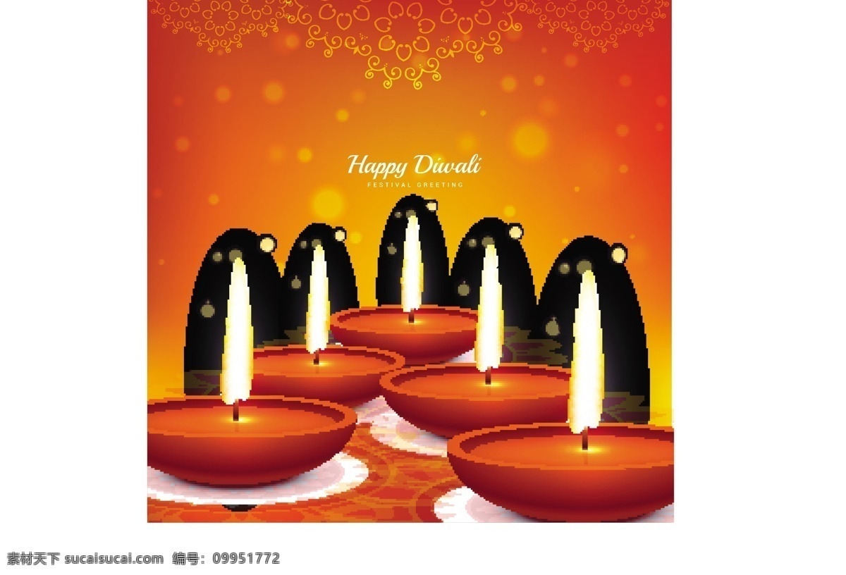 橙色 排 灯节 卡 背景 新年 快乐 新的一年 排灯节 色彩 艺术 壁纸 图形 灯 印度 庆典 宗教节日 新的火焰 五彩缤纷