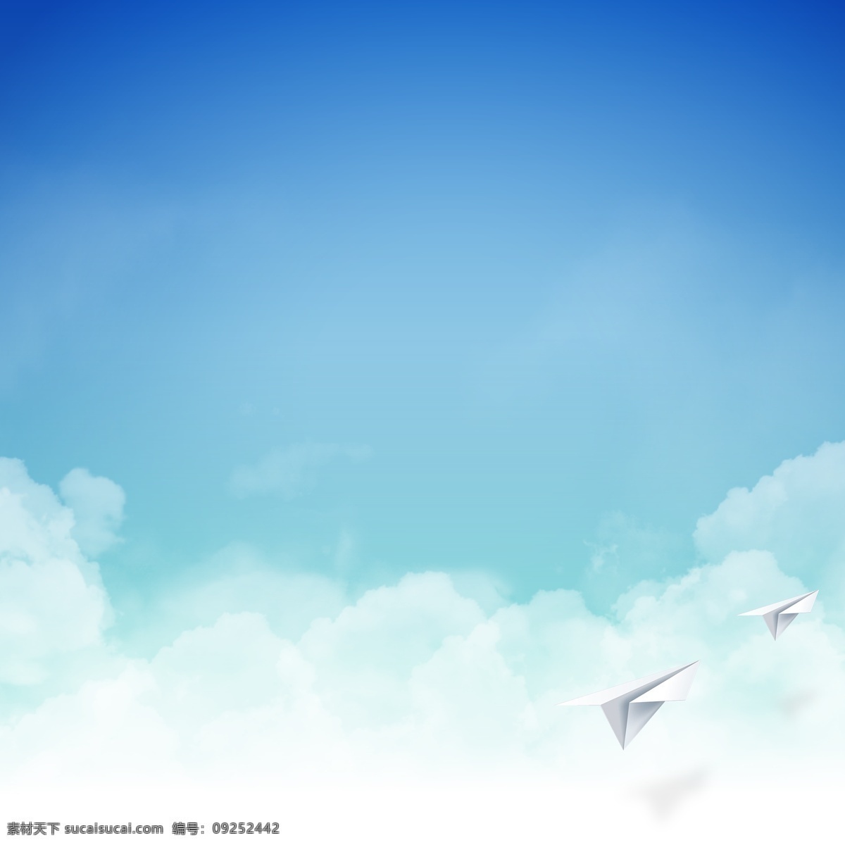 蓝天 白云 纸 飞机 背景 天空 云朵 纹理 广告 纸飞机 云层上 肌理 手机淘宝