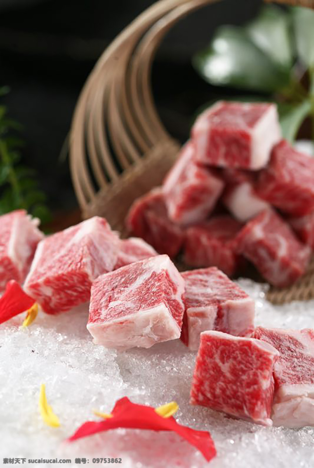 雪花牛肉粒 牛肉粒 雪花 新鲜 牛肉 冰冻 分层