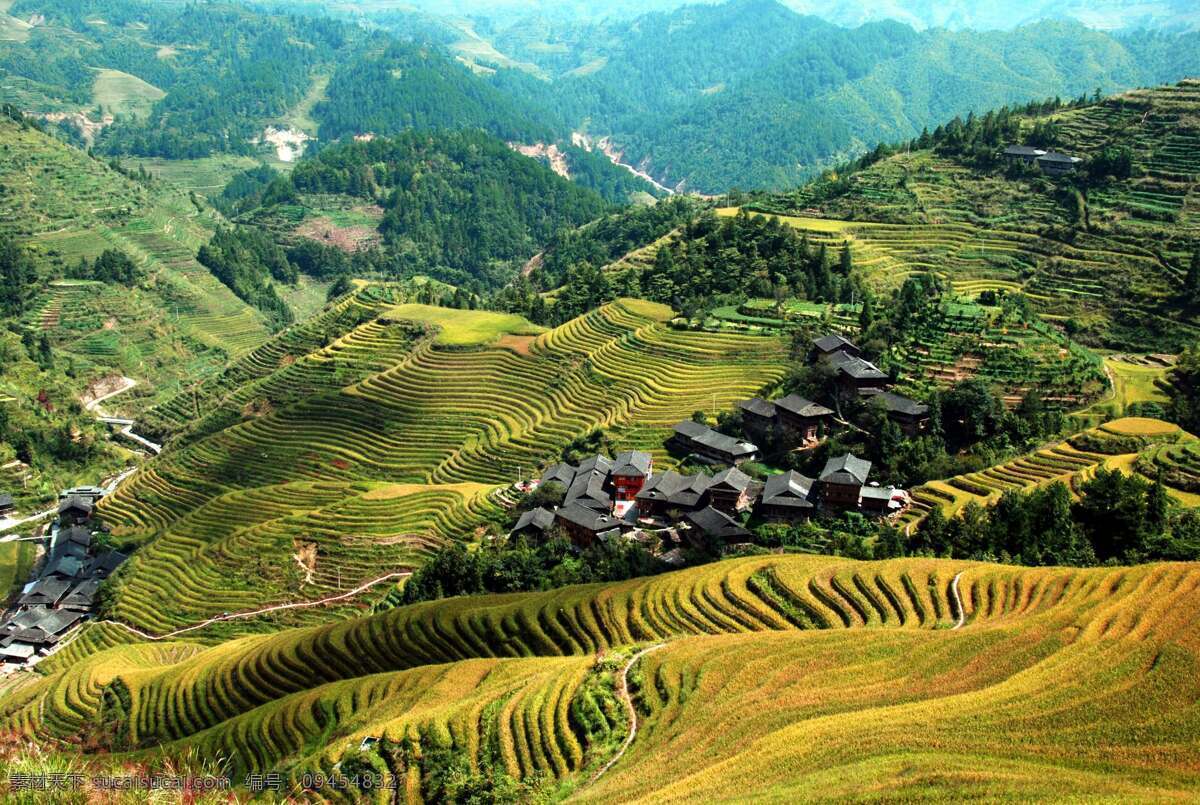瑶寨 山 村 小屋 自然景观 田园风光 摄影图库