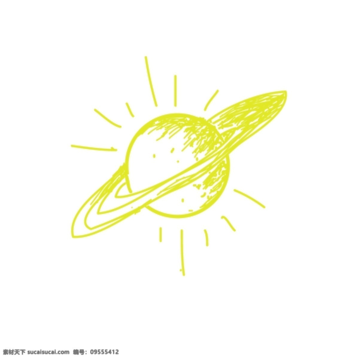 黄色 闪烁 土星 元素 星球 卡通土星 闪烁星球 宇宙星球 银河 宇宙行星 免抠 手账装饰 可爱卡通