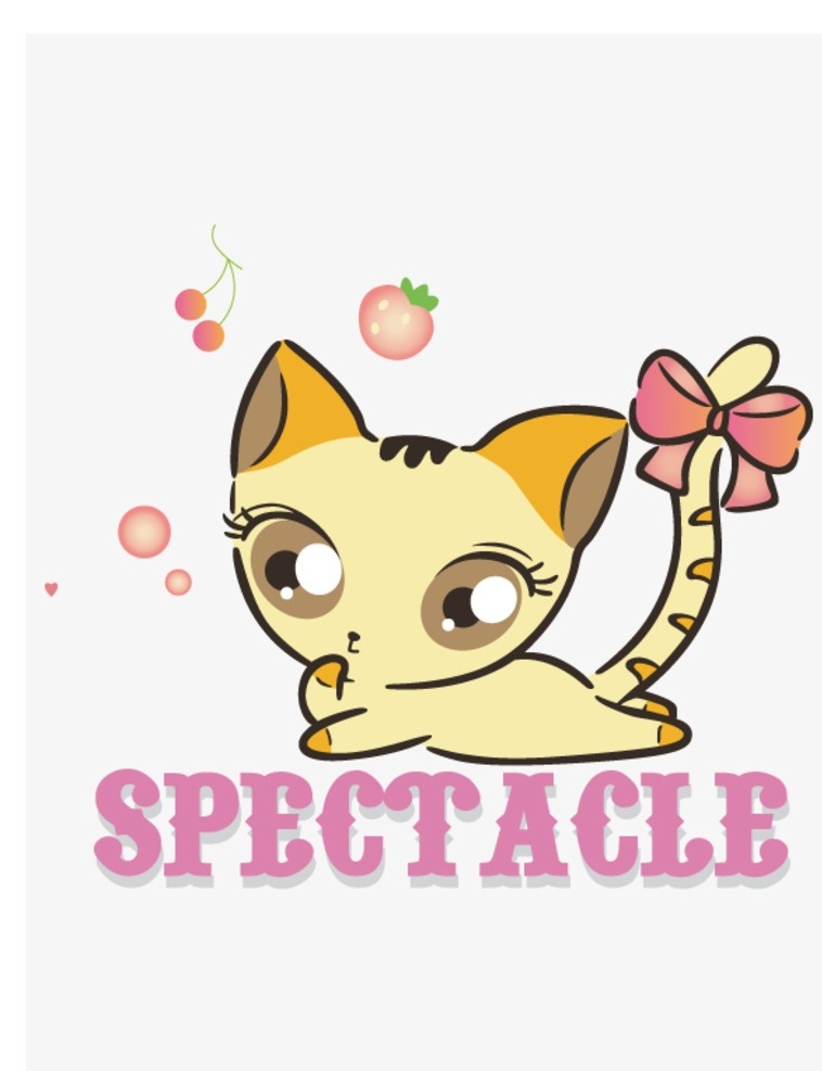 可爱猫咪 卡通小猫 小花猫 大眼小猫图案 萌萌卡通猫咪 卡通 卡通设计