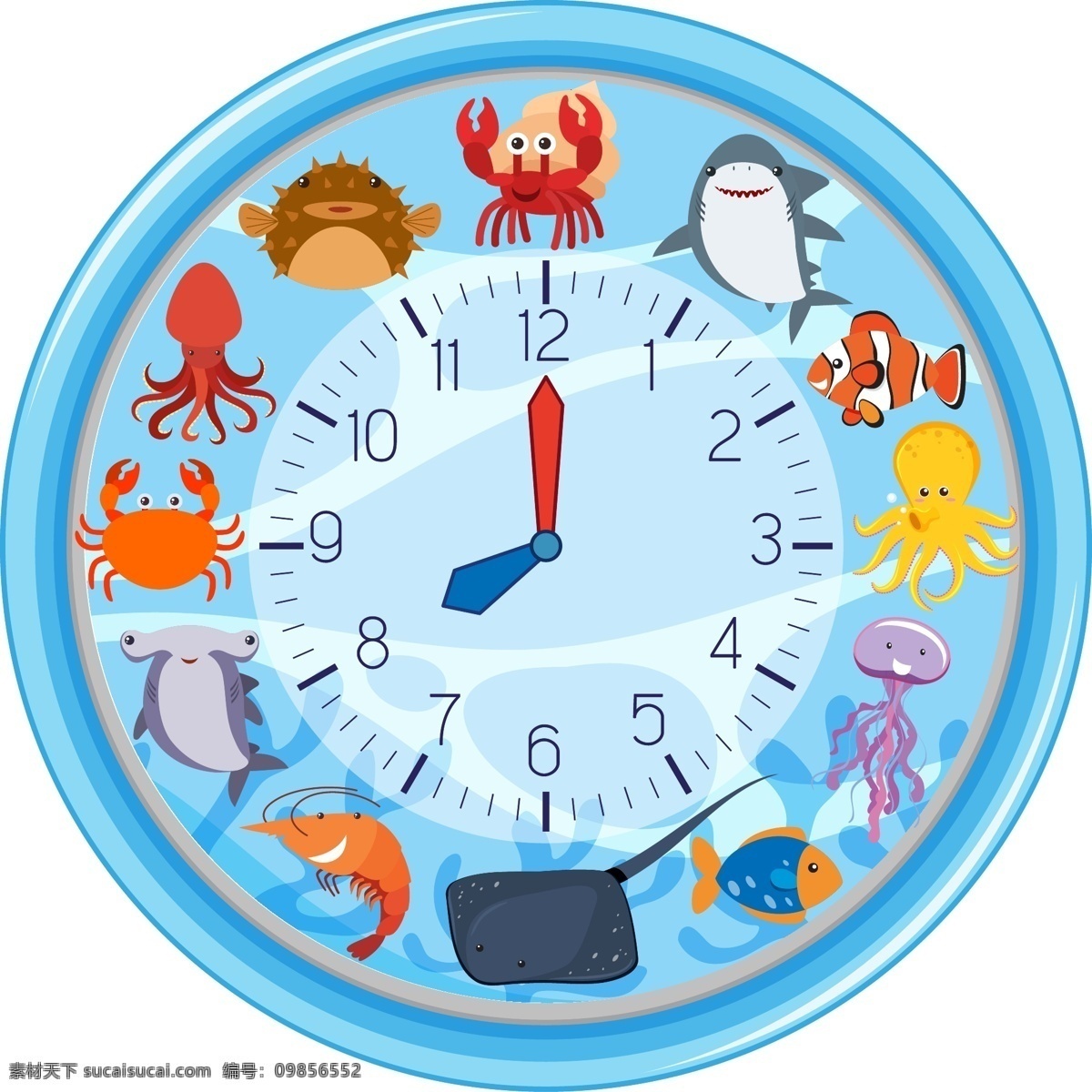 钟表图片 手表 钟表 时间 效率 插图 手绘 插画 ai矢量