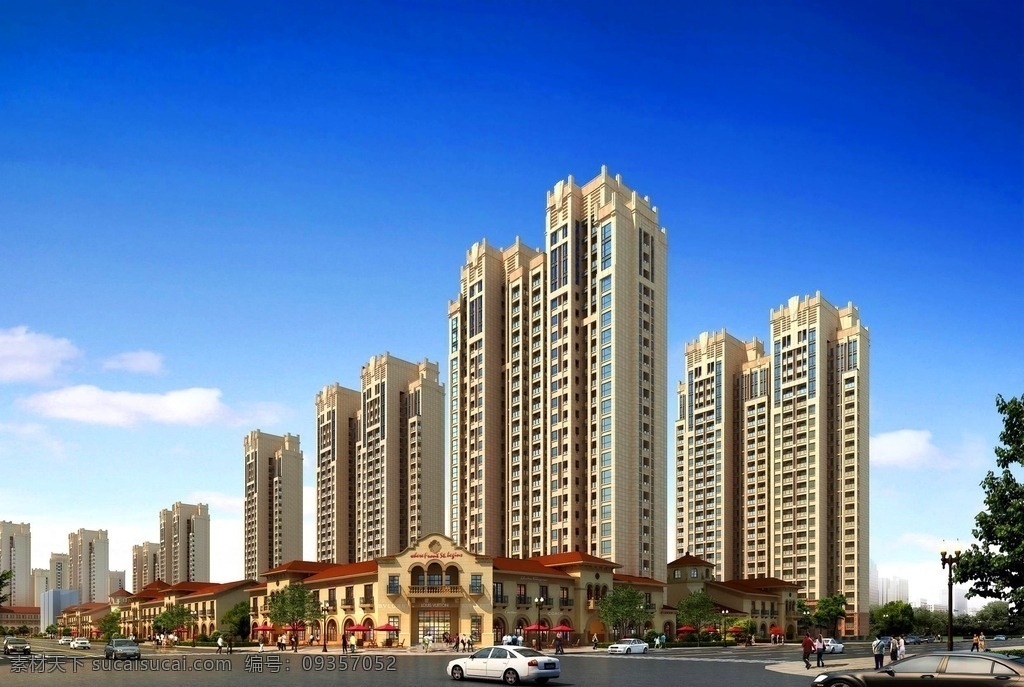楼体效果图 楼盘效果图 楼体设计 楼盘设计 小区设计 住宅设计 标示标牌 环境设计 建筑设计