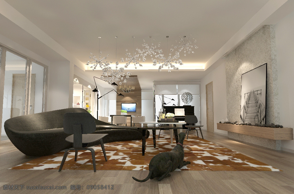 现代 简约 风格 客厅 效果图 模型 空间 沙发 欧式 窗帘 地板 植物 茶几 中式 桌子 椅子 瓷砖 大理石 吊顶 电视墙 max 挂画 吊灯