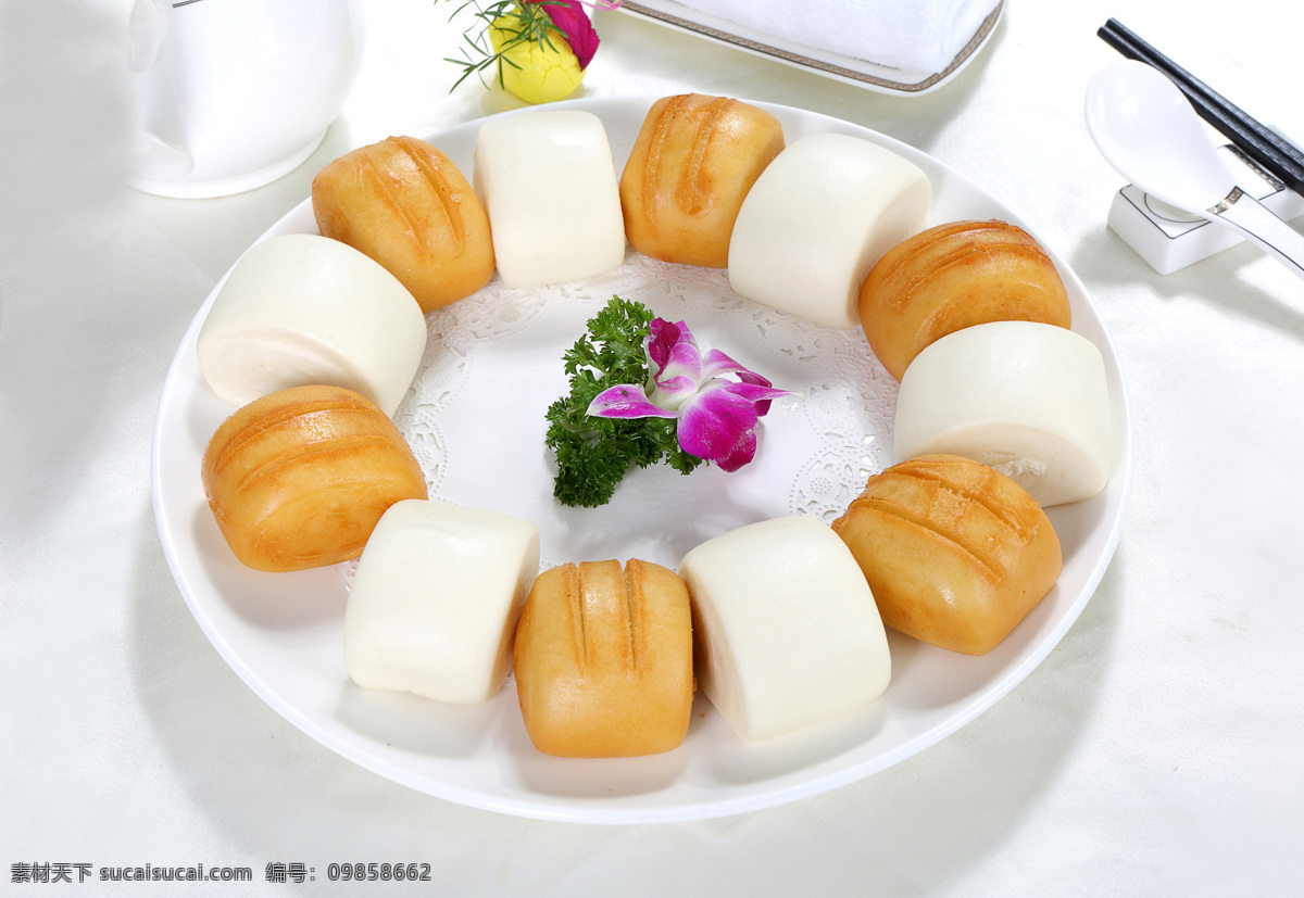 小吃金银馒头 中式 传统 美味 小吃 面食 金银 馒头 餐饮美食 传统美食