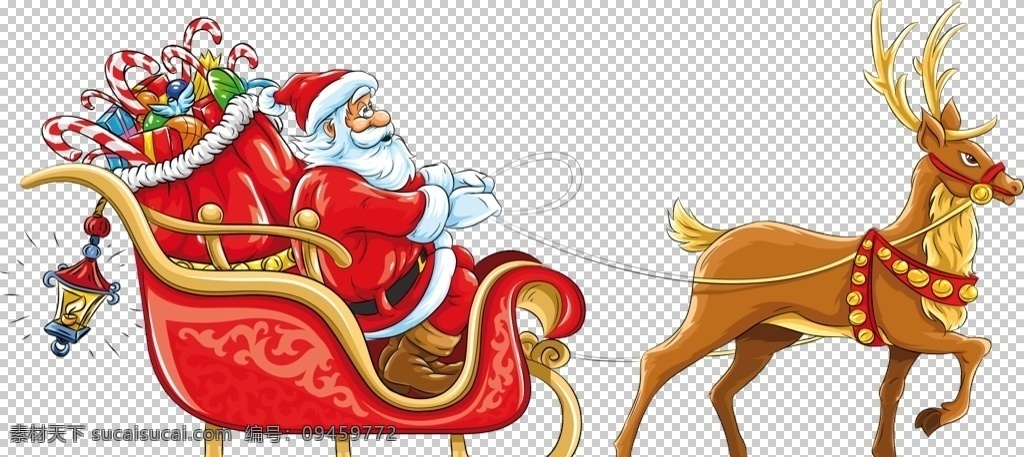 圣诞节 麋鹿 马车 装饰 图案 圣诞节装饰 卡通圣诞节 动物 圣诞马车 自然风景 树林 图 动漫动画