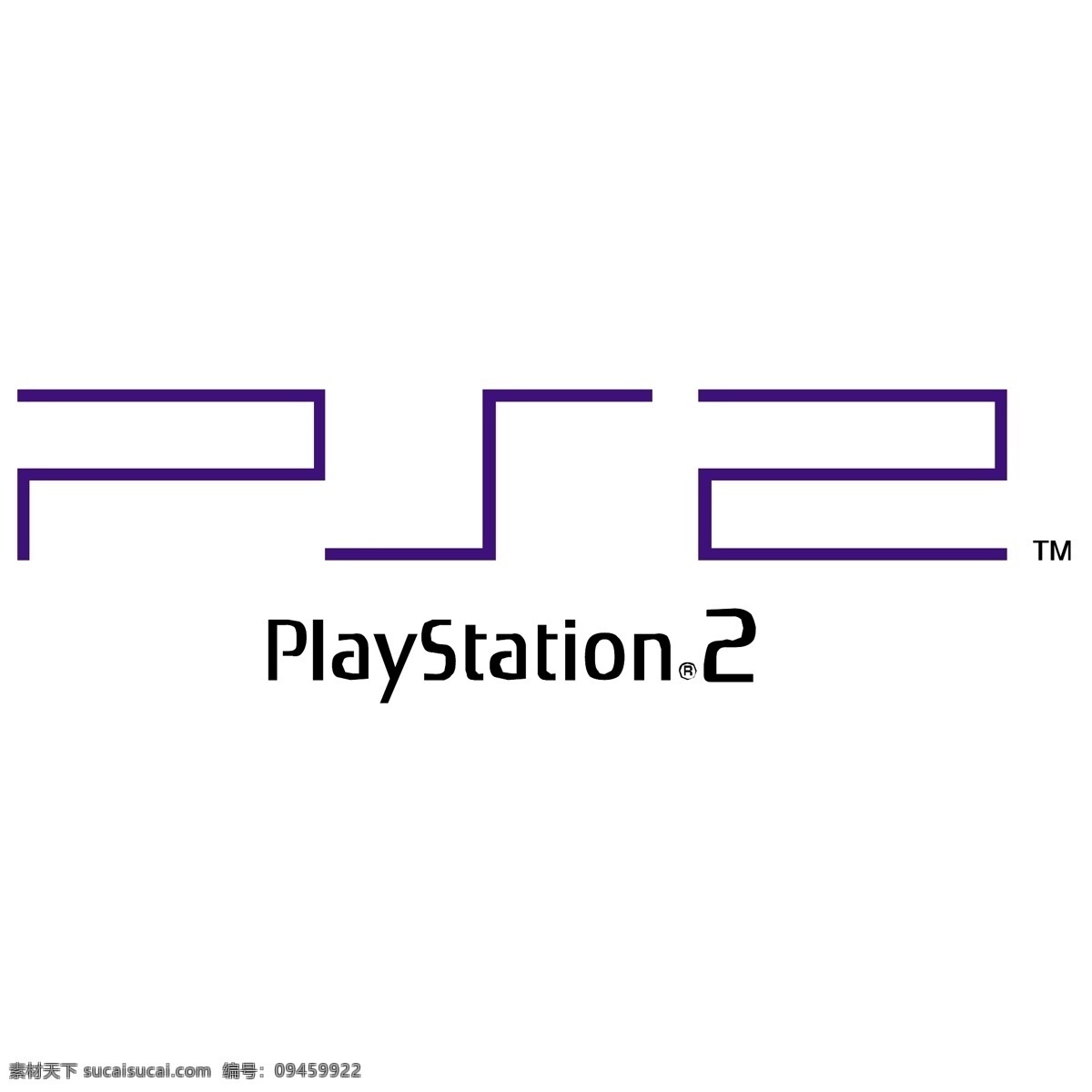 playstation 游戏机 2的标识 标识为免费 白色