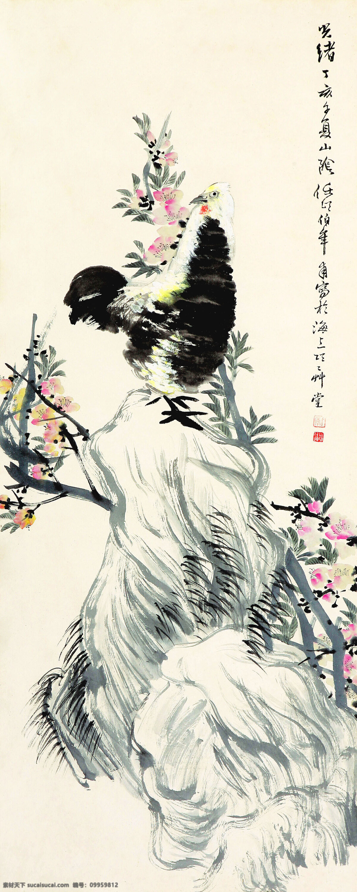 工笔画 国画 国画艺术 花 花鸟画 花枝 画 绘画书法 伯 年 设计素材 模板下载 任伯年花鸟画 水墨画 任伯年 清代名画家 桃花 鸡 石头 书法 印章 文化艺术 装饰素材 雕刻 图案
