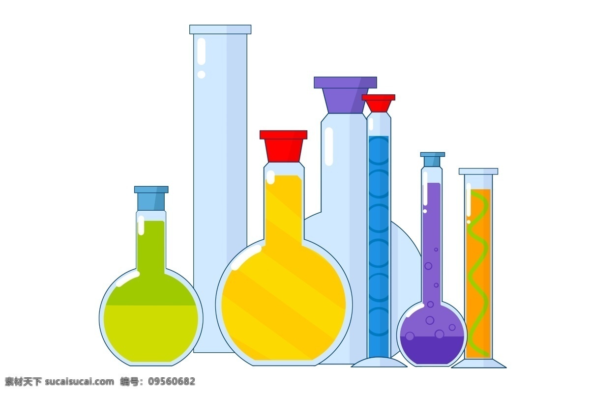 彩色 试管 装饰 插画 彩色的试管 漂亮的试管 创意试管 立体试管 卡通试管 试管装饰 试管插画 化学试管
