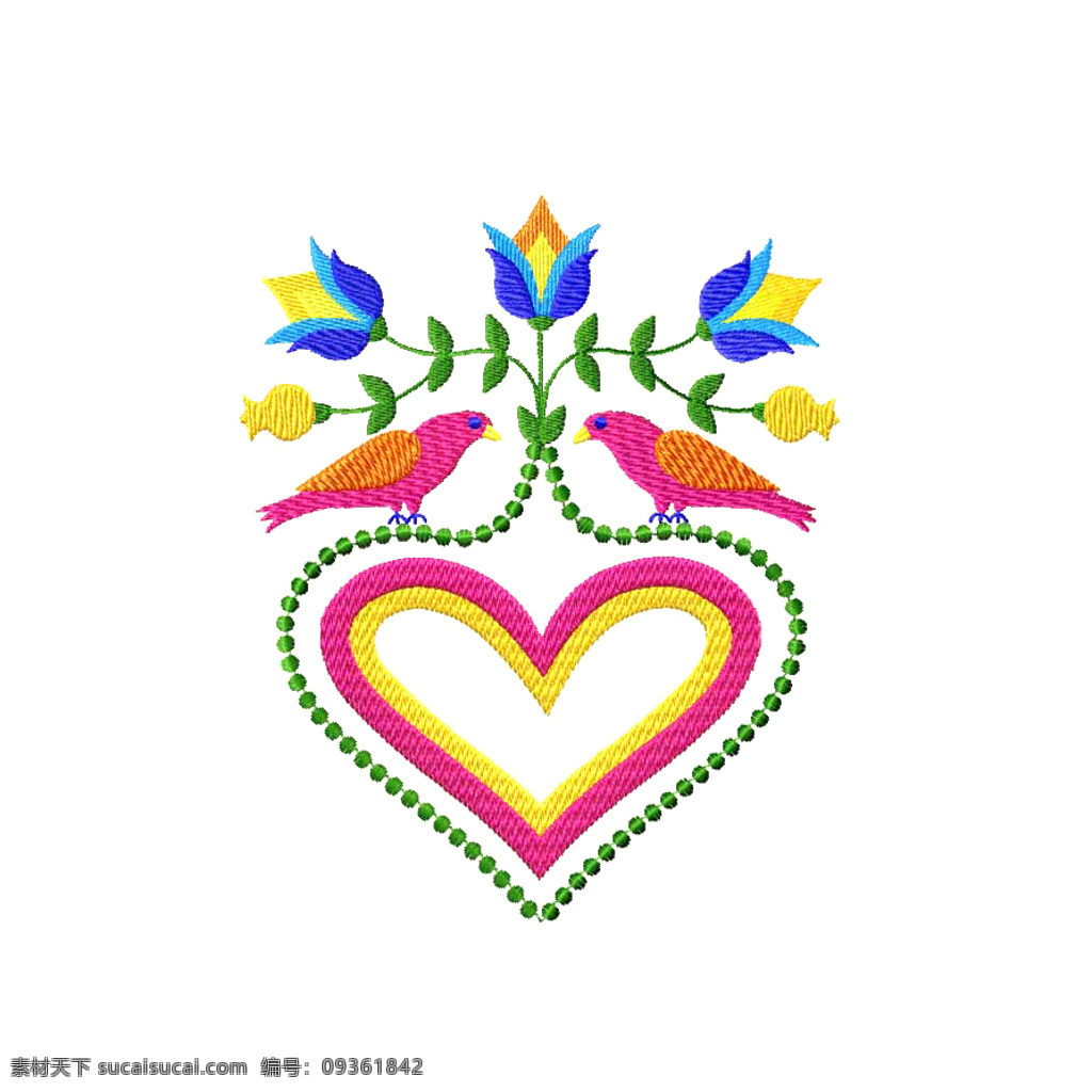 绣花免费下载 动物 服装图案 几何 鸟 心形 绣花 面料图库 服装设计 图案花型